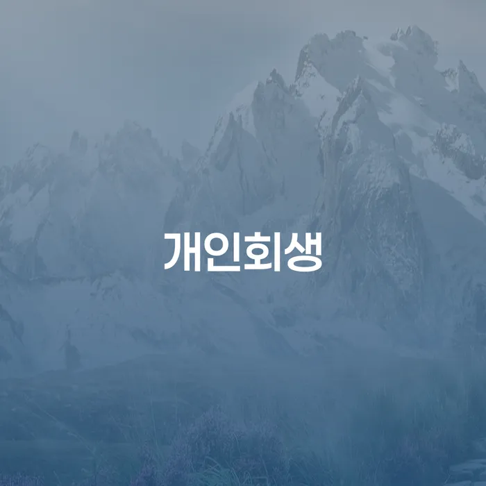 개인회생법무법인 신용회복 계시다면