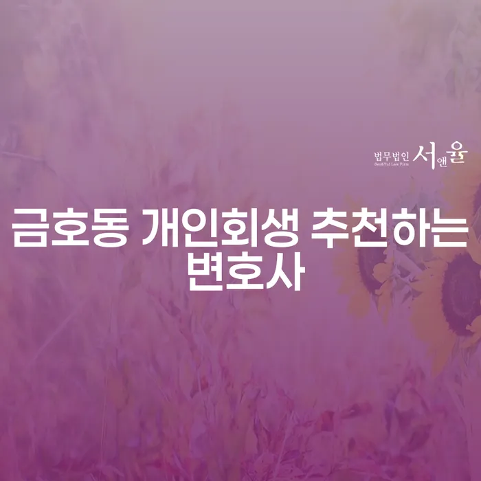 금호동 개인회생 추천하는 변호사